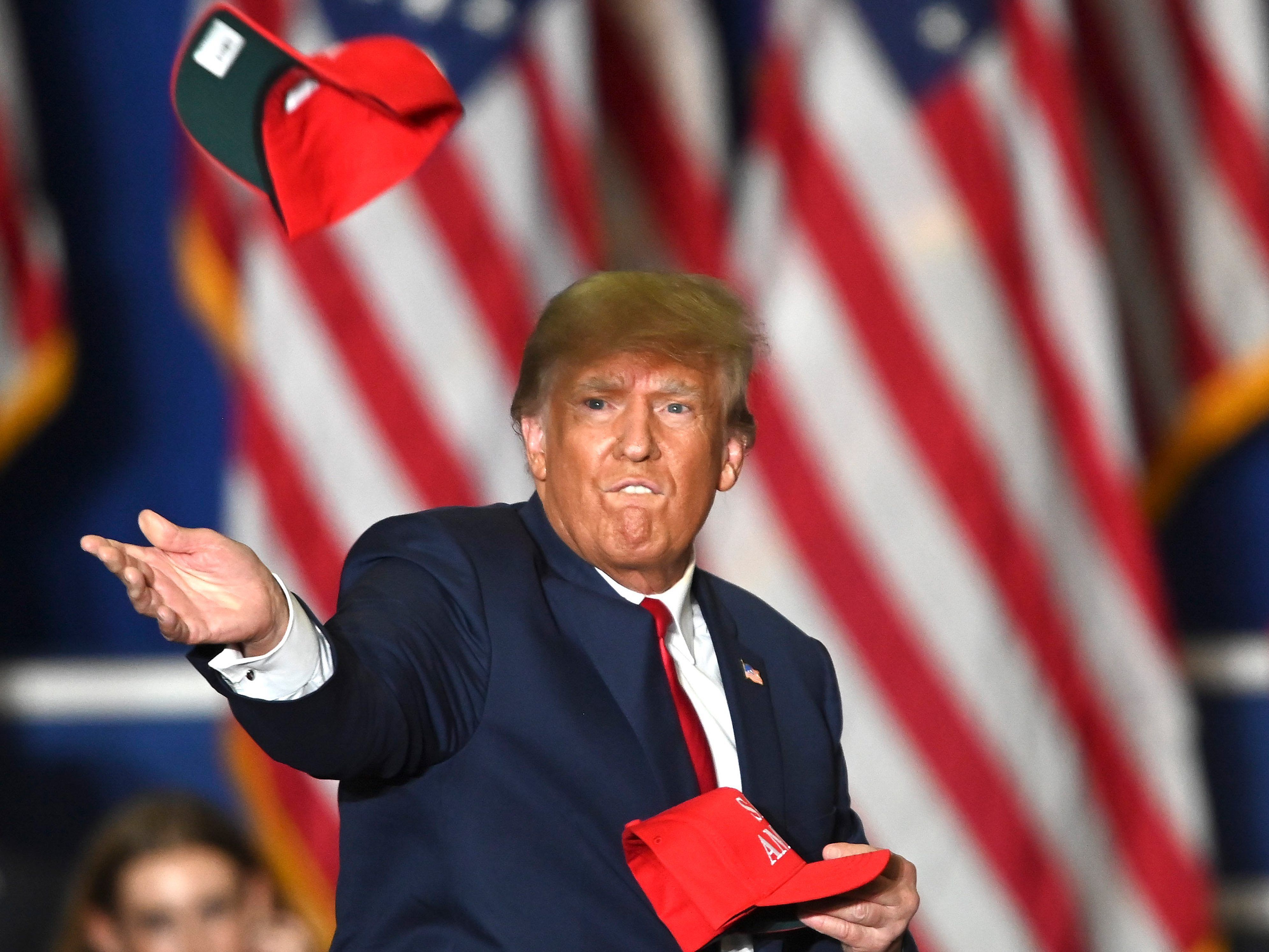 Der ehemalige US-Präsident Donald Trump in Warren, USA.