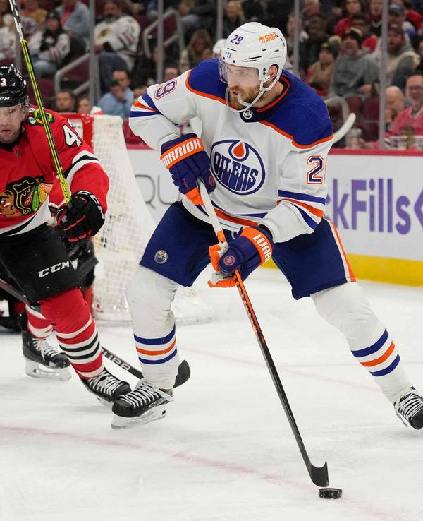 Leon Draisaitl von den Edmonton Oilers in Aktion.