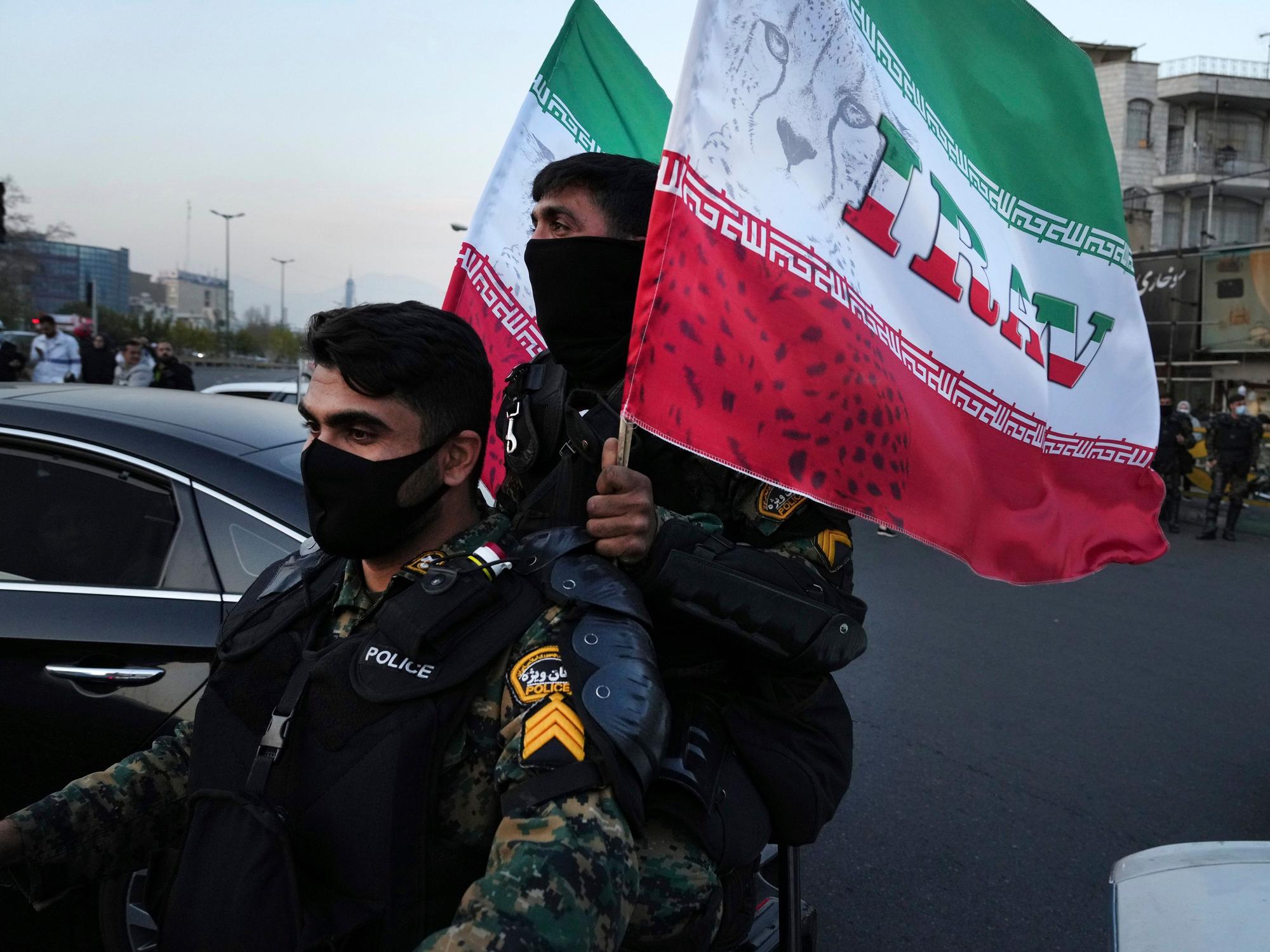 Polizisten in Teheran, Iran.