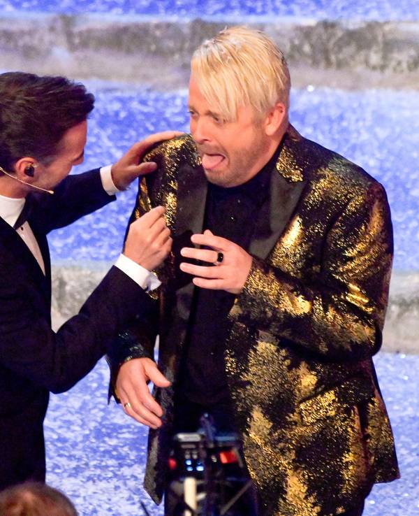 Florian Silbereisen und Ross Antony bei der Aufzeichnung der ARD TV-Show Das Adventsfest der 100.000 Lichter im Congress Center Suhl.