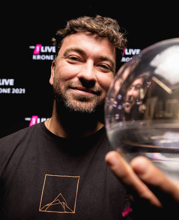 Rapper Materia (hier zu sehen im Dezember 2021) wurde im vergangenen Jahr bei der „1Live-Krone“ zum Künstler des Jahres gekürt.