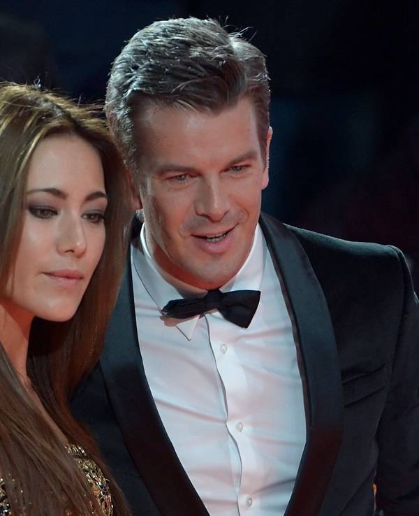 Markus Lanz und Angela hier auf dem roten Teppich 2013 in Berlin.