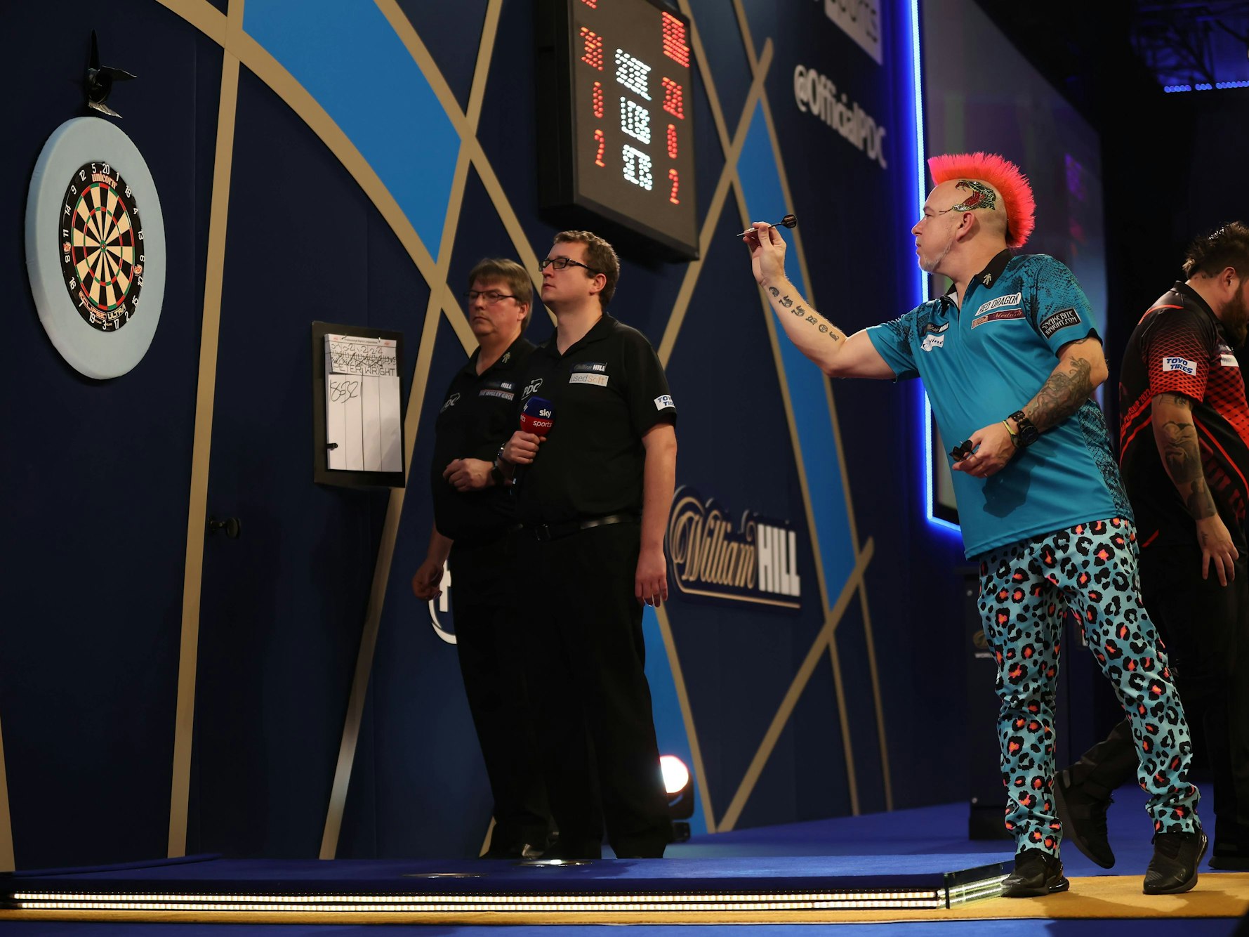 Peter Wright wirft seinen Dart-Pfeil.