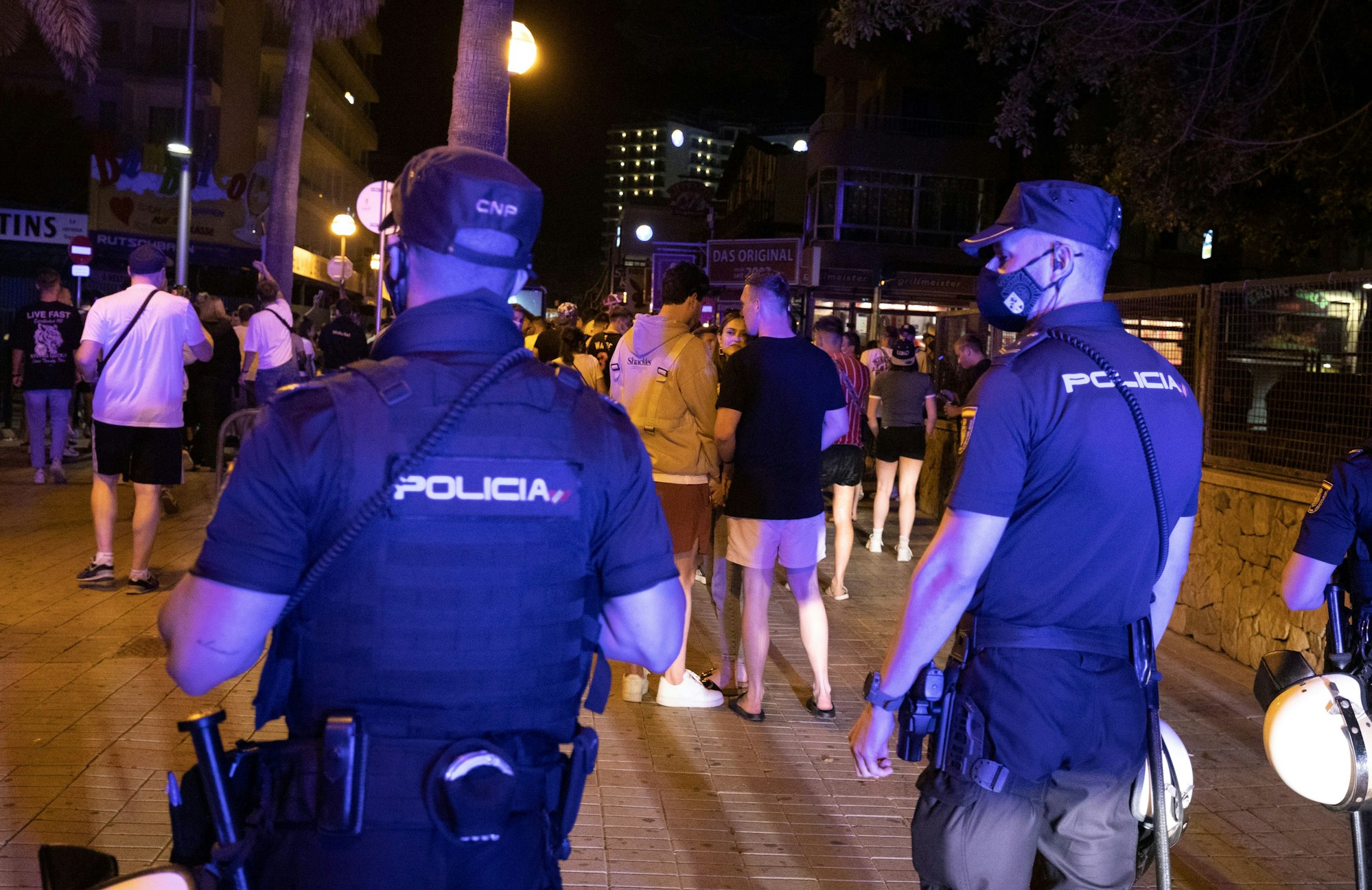 Die Polizei (hier ein Archivfoto von einem Einsatz auf Mallorca) musste kommen.