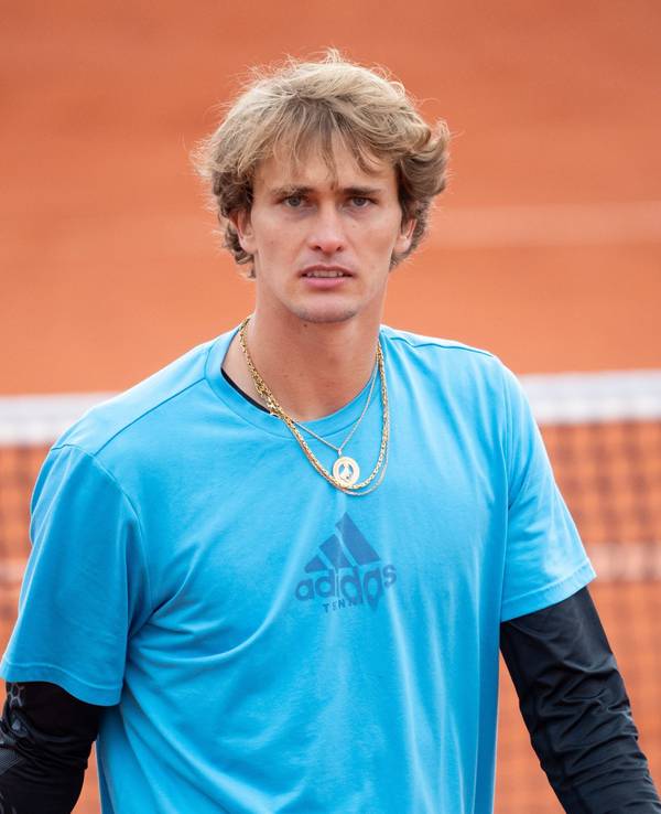 Alexander Zverev aus Deutschland in Aktion auf dem Trainingsplatz.