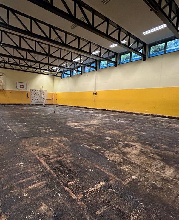 Blick in die Turnhalle der KGS Kupfergasse