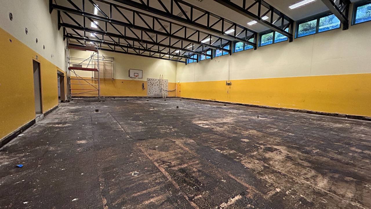 Blick in die Turnhalle der KGS Kupfergasse