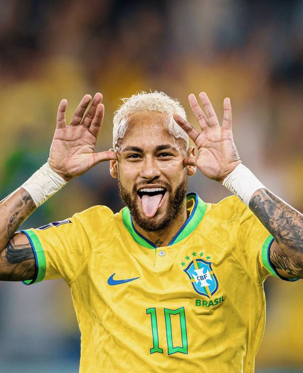 Neymar bejubelt sein Tor zum 2:0 für Brasilien im WM-Achtelfinale gegen Südkorea am 5. Dezember 2022.