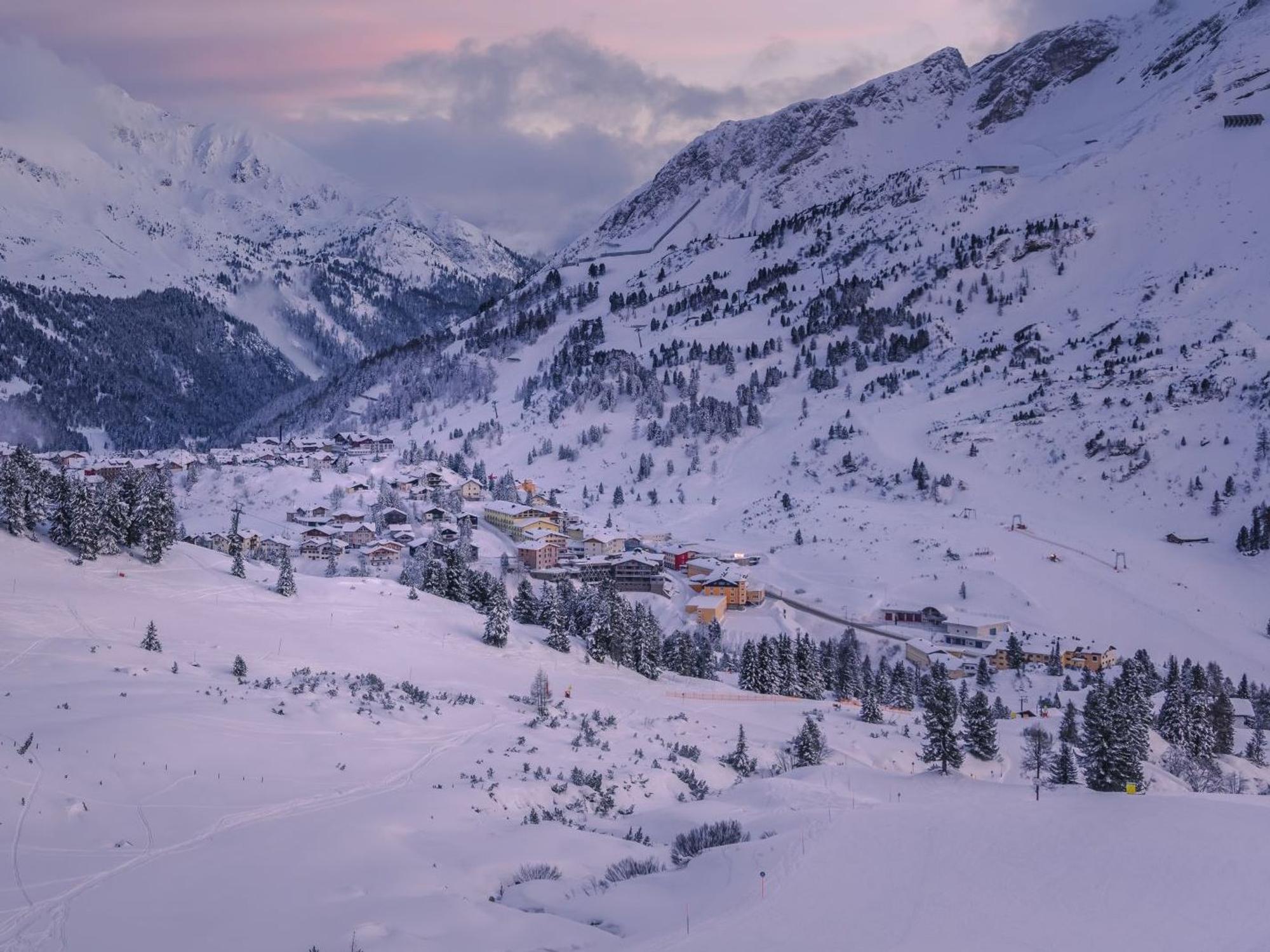 Sicht auf das Tal in Obertauern, Österreich.