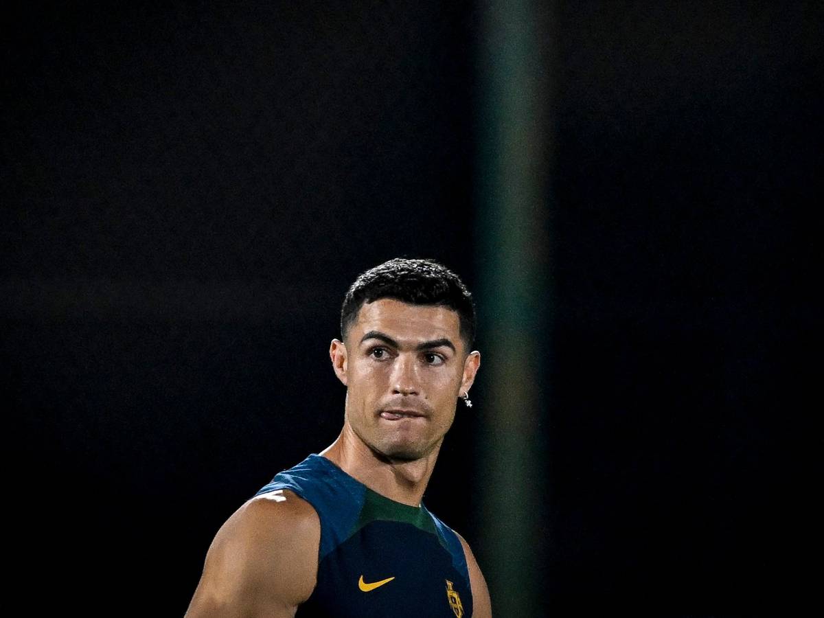 Cristiano Ronaldo beim Training mit Portugal.