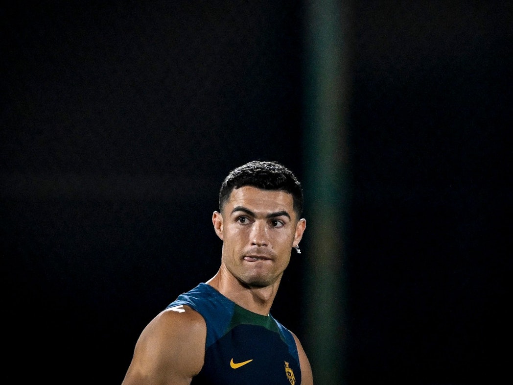 Cristiano Ronaldo beim Training mit Portugal.