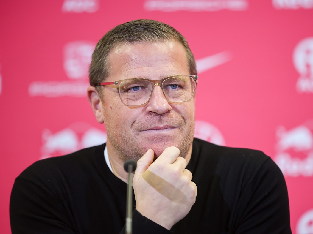 RB-Sportvorstand Max Eberl spricht anlässlich seiner Vorstellung in einer Pressekonferenz in der Red-Bull-Akademie.