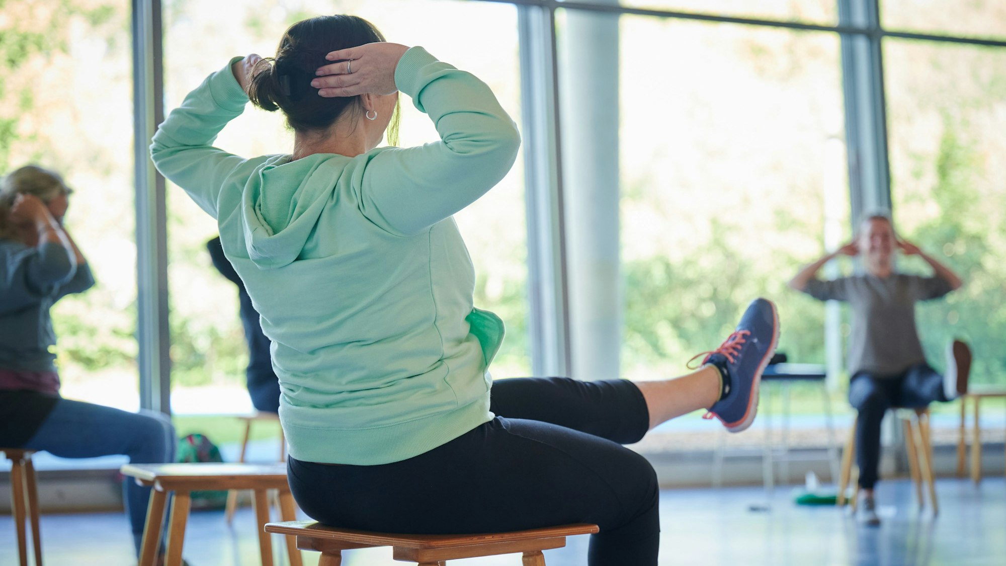 Long-Covid-Patienten und -Patientinnen in einem Reha-Zentrum
