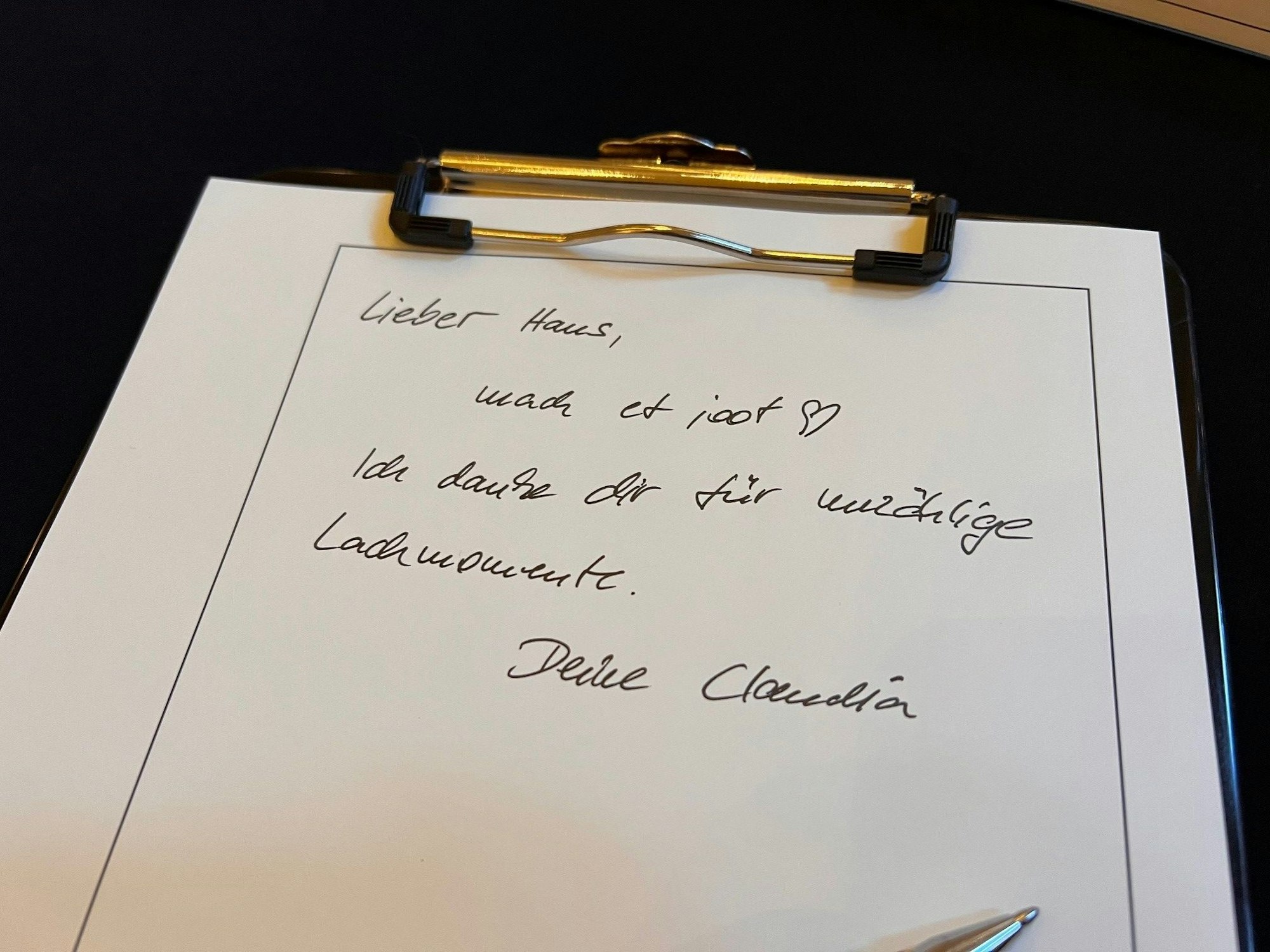 Abschiedsgruß an Hans Süper