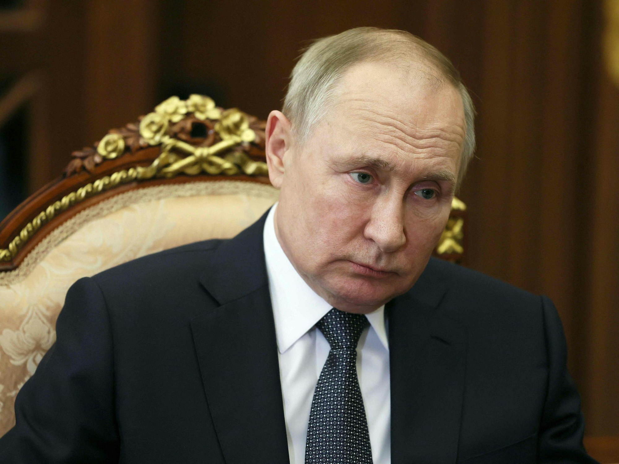 Russlands Präsident Wladimir Putin (hier am 12.12.2022) hat die traditionelle Jahrespressekonferenz abgesagt.