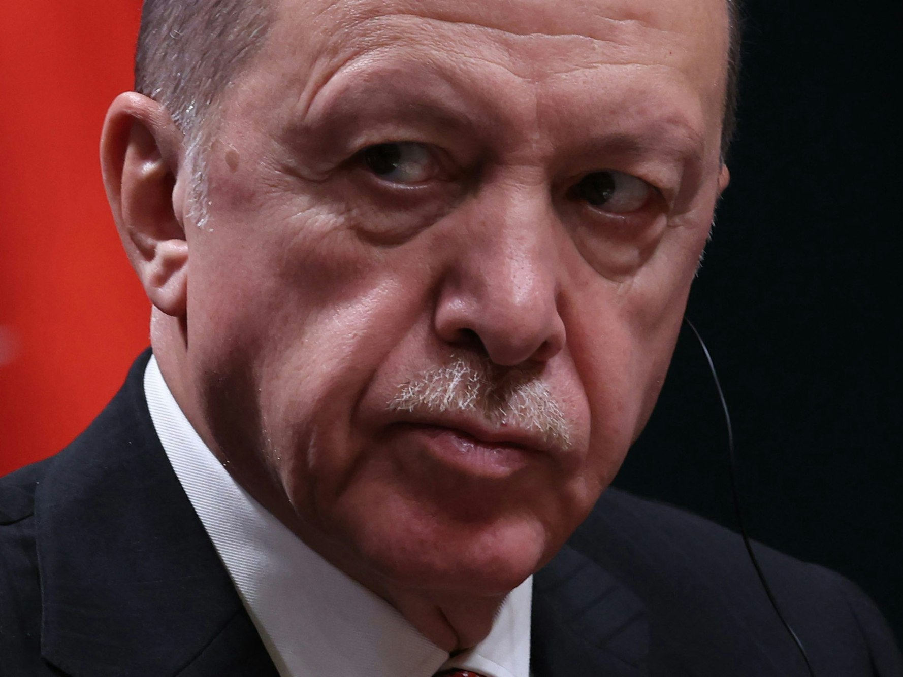 Der türkische Präsident Recep Tayyip Erdogan bei einer Pressekonferenz mit dem kubanischen Präsidenten am 23. November 2022.