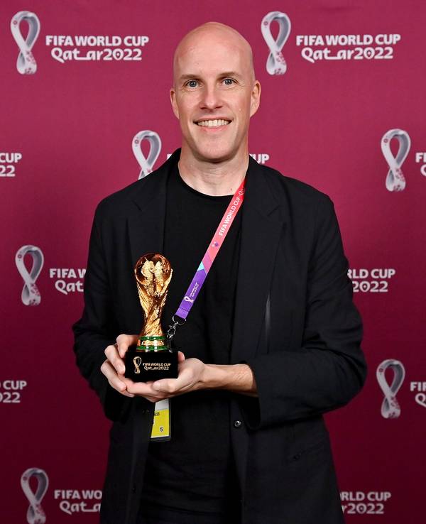 Journalist Grant Wahl bei einer Preisverleihung in Doha.