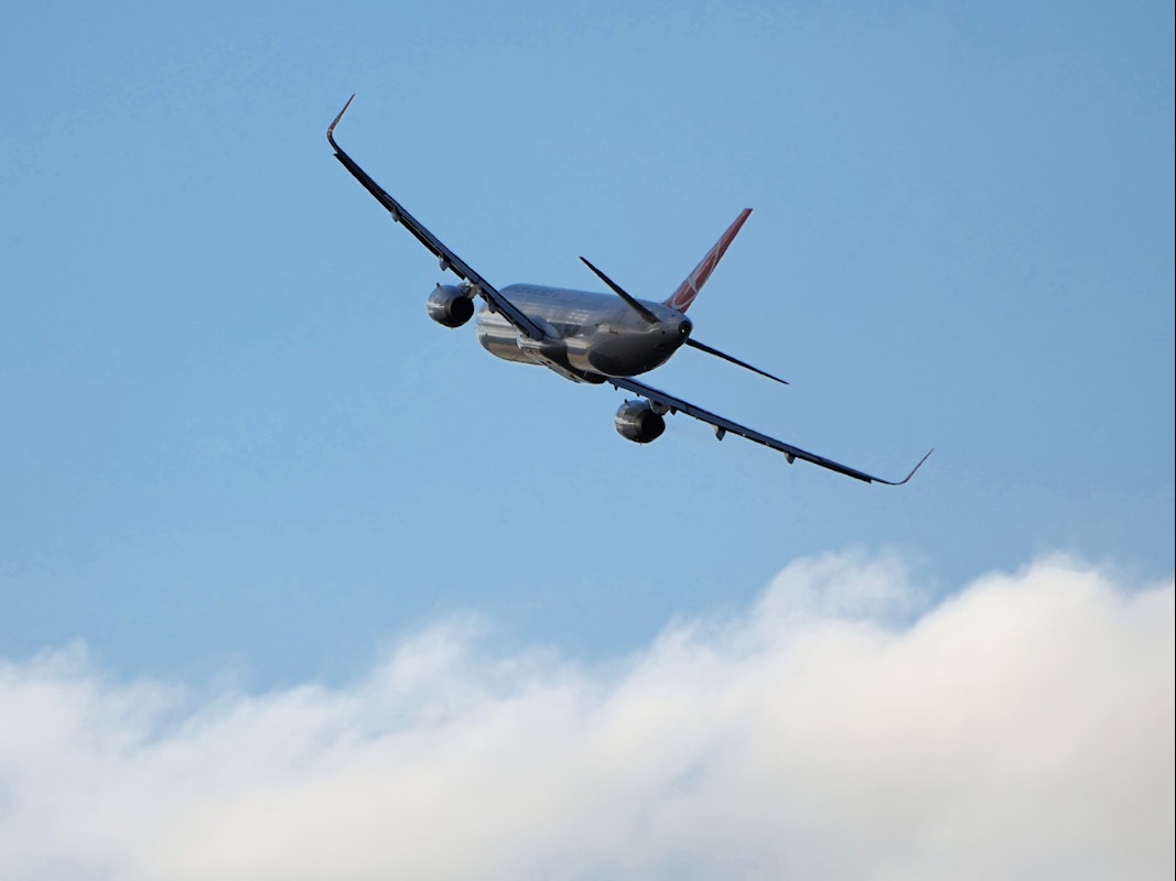 Ein Flugzeug A 321-231 der Fluggesellschaft Turkish Airlines startet vom Flughafen Berlin-Brandenburg „Willy Brandt“.