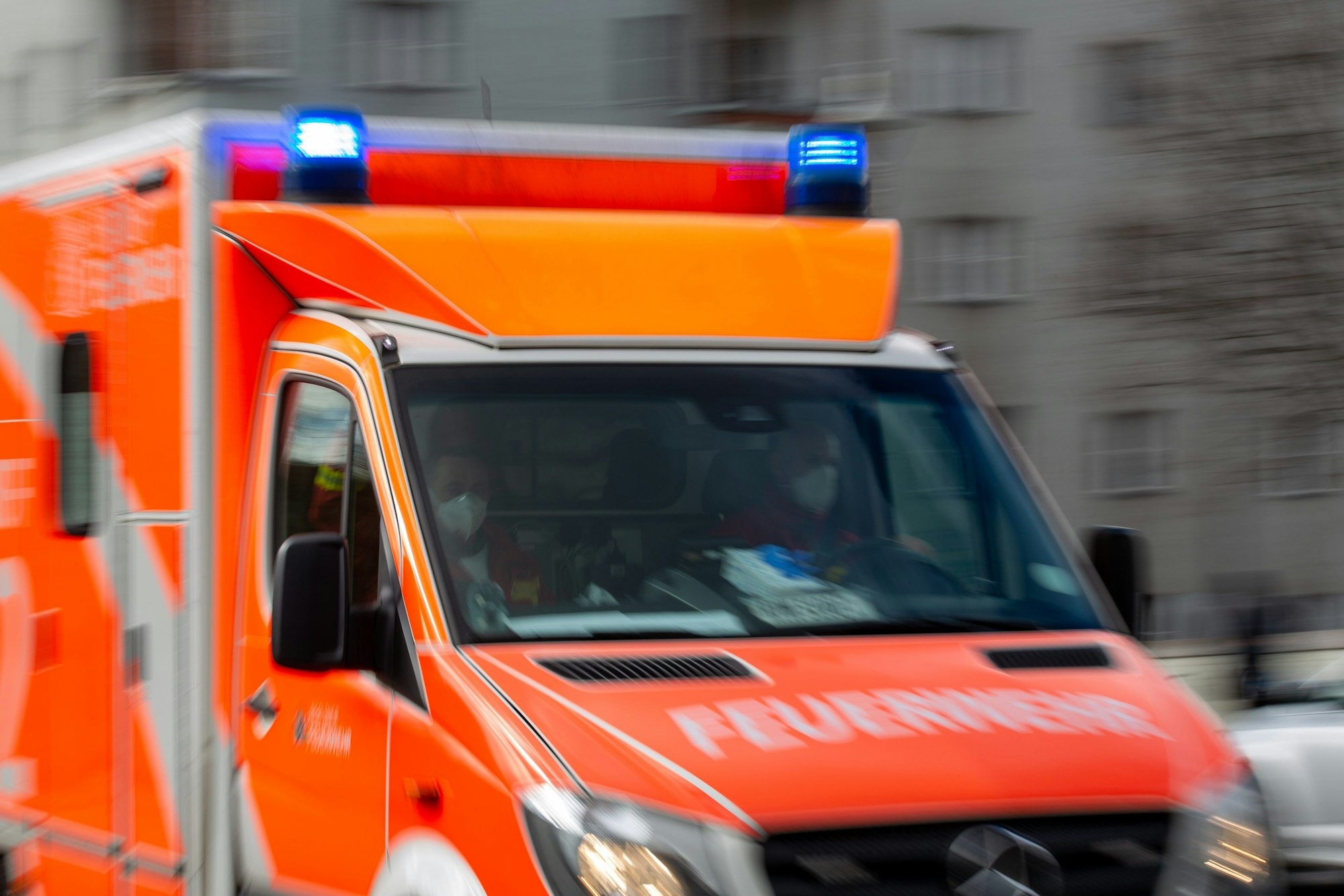 Ein Rettungswagen im Einsatz