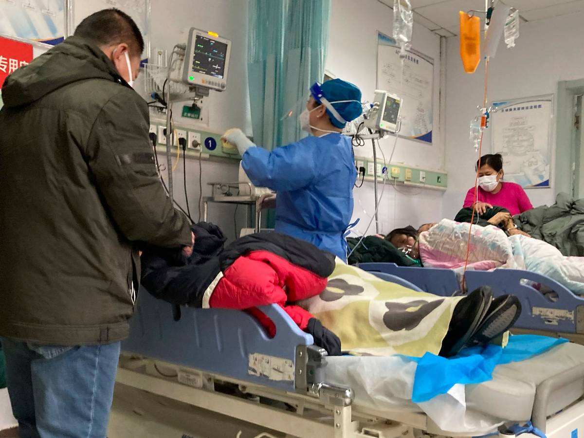 Patienten werden im Baoding No. 2 Central Krankenhaus in China behandelt.