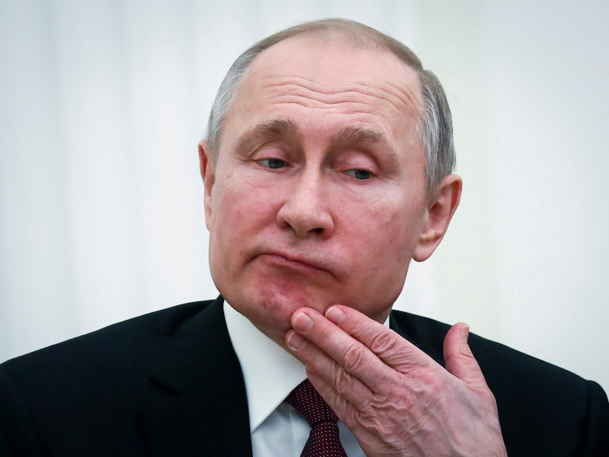 Wladimir Putin, Präsident von Russland, bei einem Treffen mit dem libanesischen Präsidenten Aoun im März 2019.