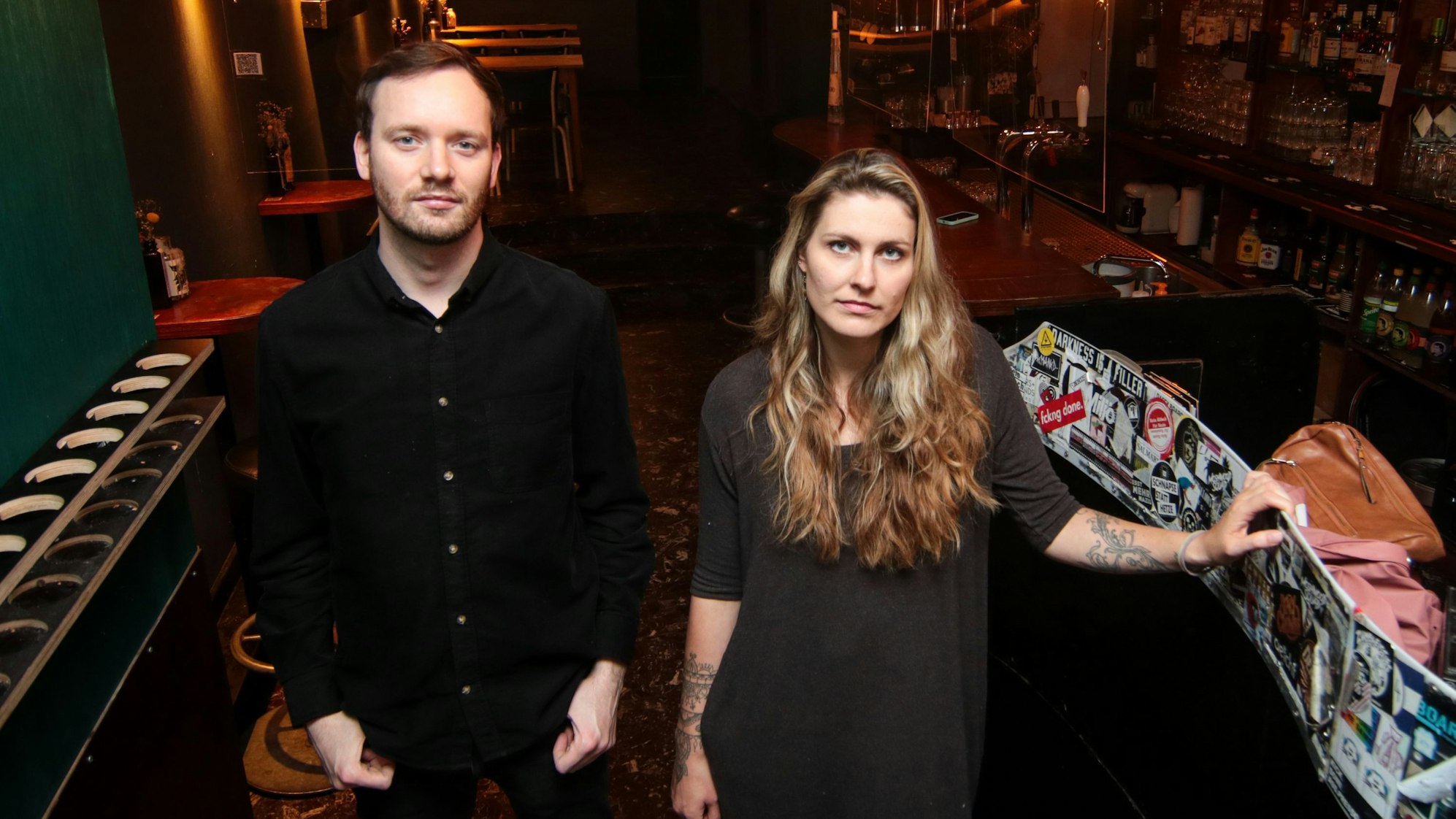 Die Betreiber von der zwoeins Bar Marie-Katrin Kluge und Lukas Winkelmann.