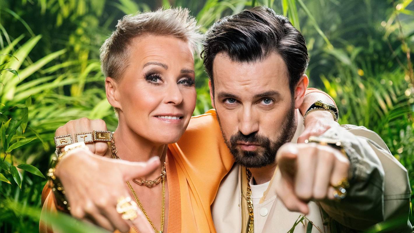 Die beiden Moderatoren der Reality-Show ´Ich bin ein Star - Holt mich hier raus», Sonja Zietlow und Jan Köppen