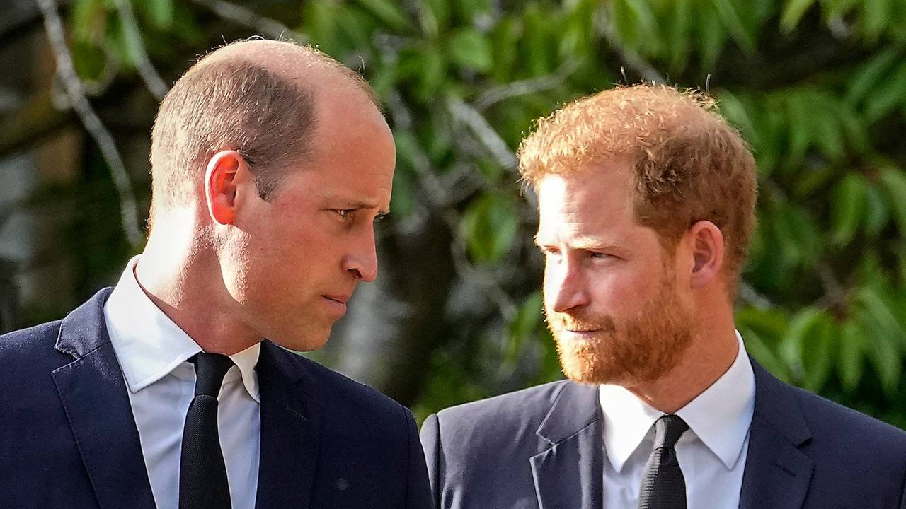 Prinz William (l.) und Prinz Harry schauen sich am 10. September 2022 auf Windsor Castle an.
