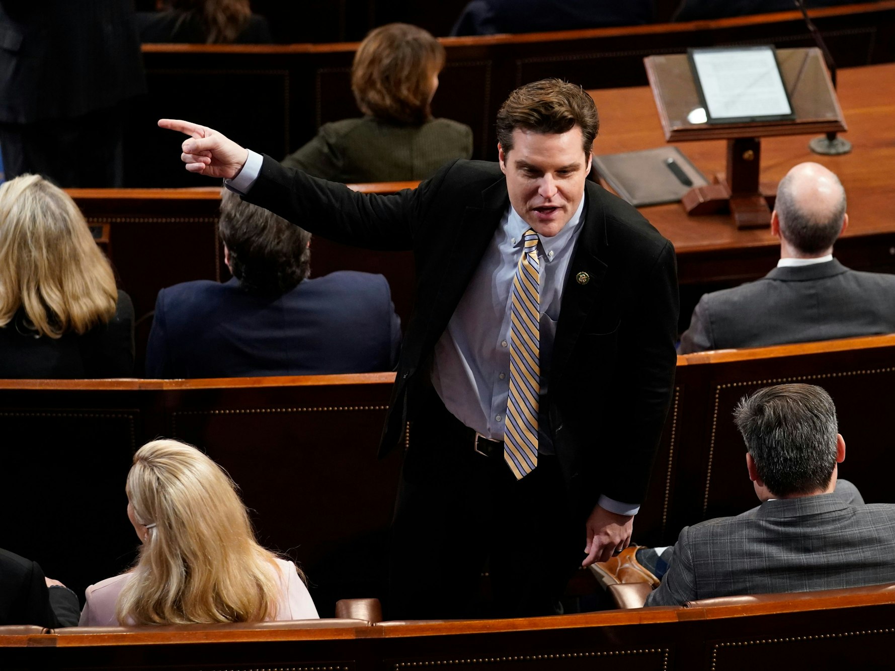 Matt Gaetz, Abgeordneter aus Florida, ist ein glühender Trump-Anhänger und verhindert eine Wahl von McCarthy zum Sprecher.