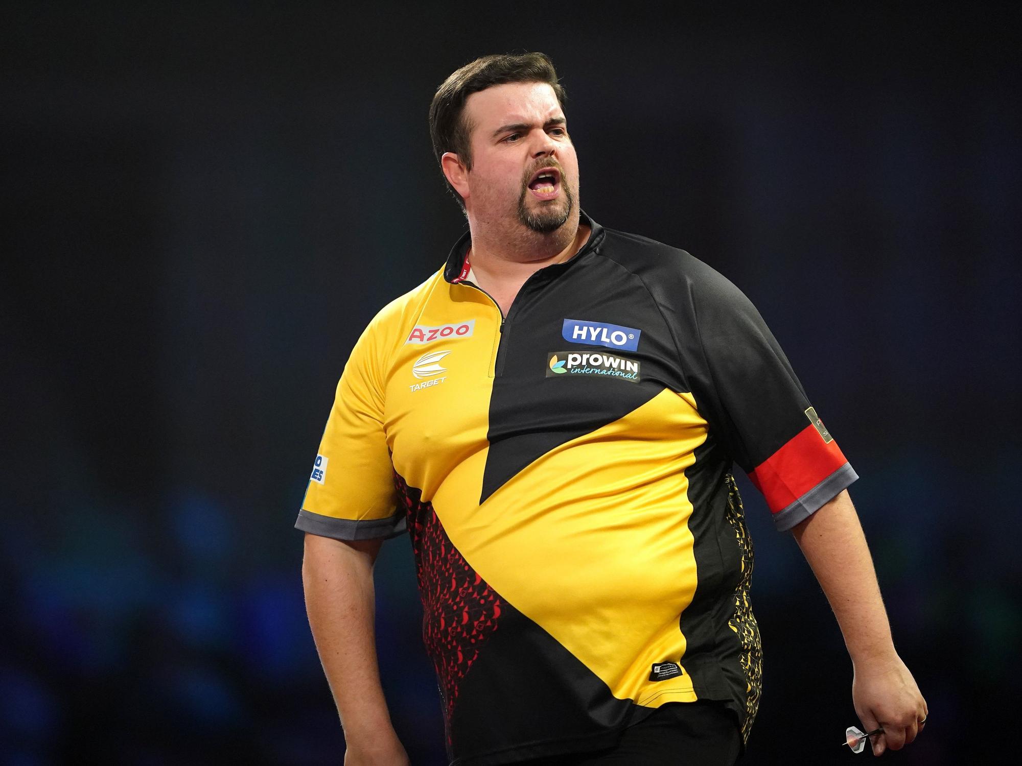 Gabriel Clemens bei der Darts-WM in London.