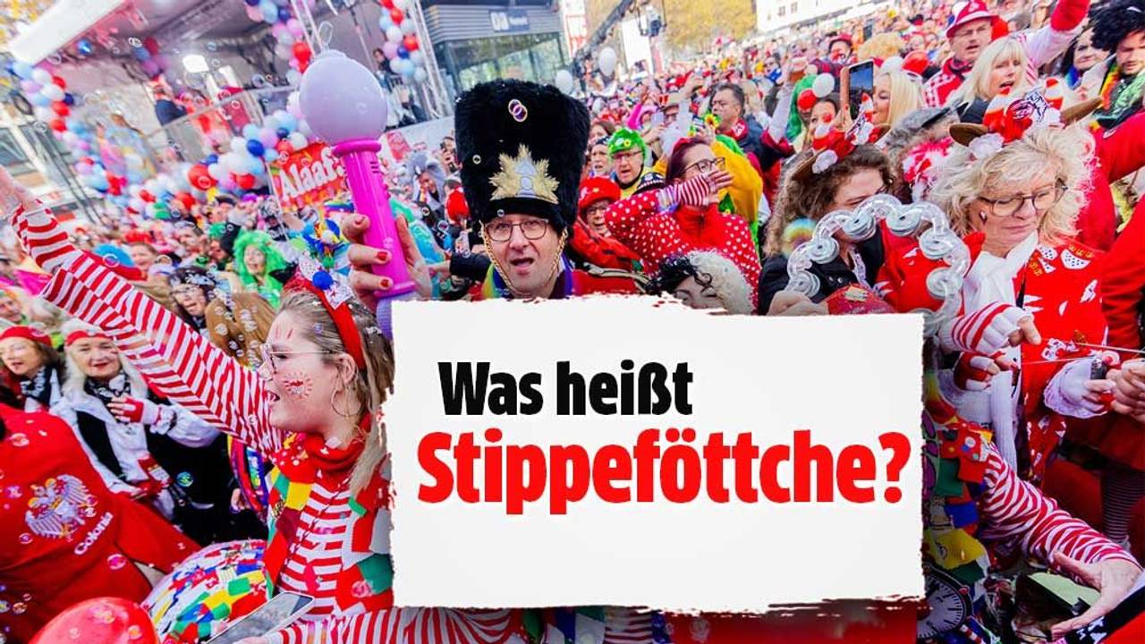 Jecke feiern Karneval in Köln.
