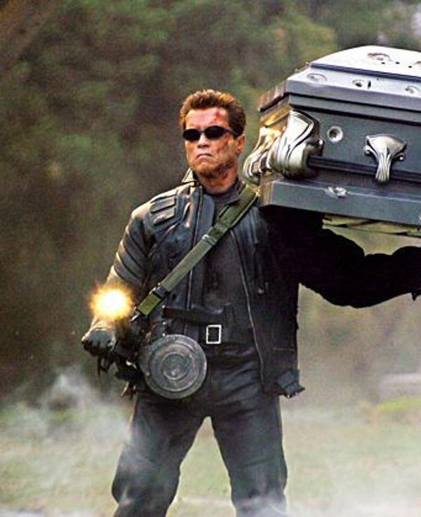 Arnold Schwarzenegger im Film „Terminator 3 - Rebellion der Maschinen“ im Jahr 2003.