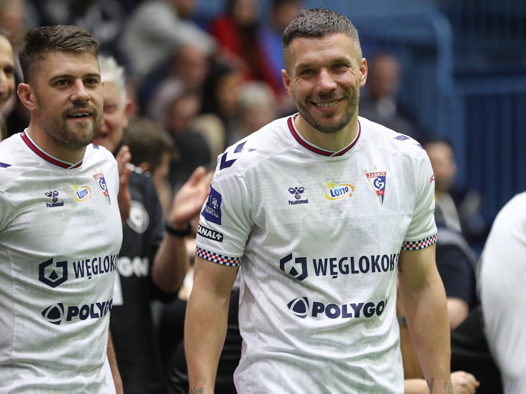 Lukas Podolski beim Schauinsland Reisen Cup im Trikot von Górnik Zabrze.