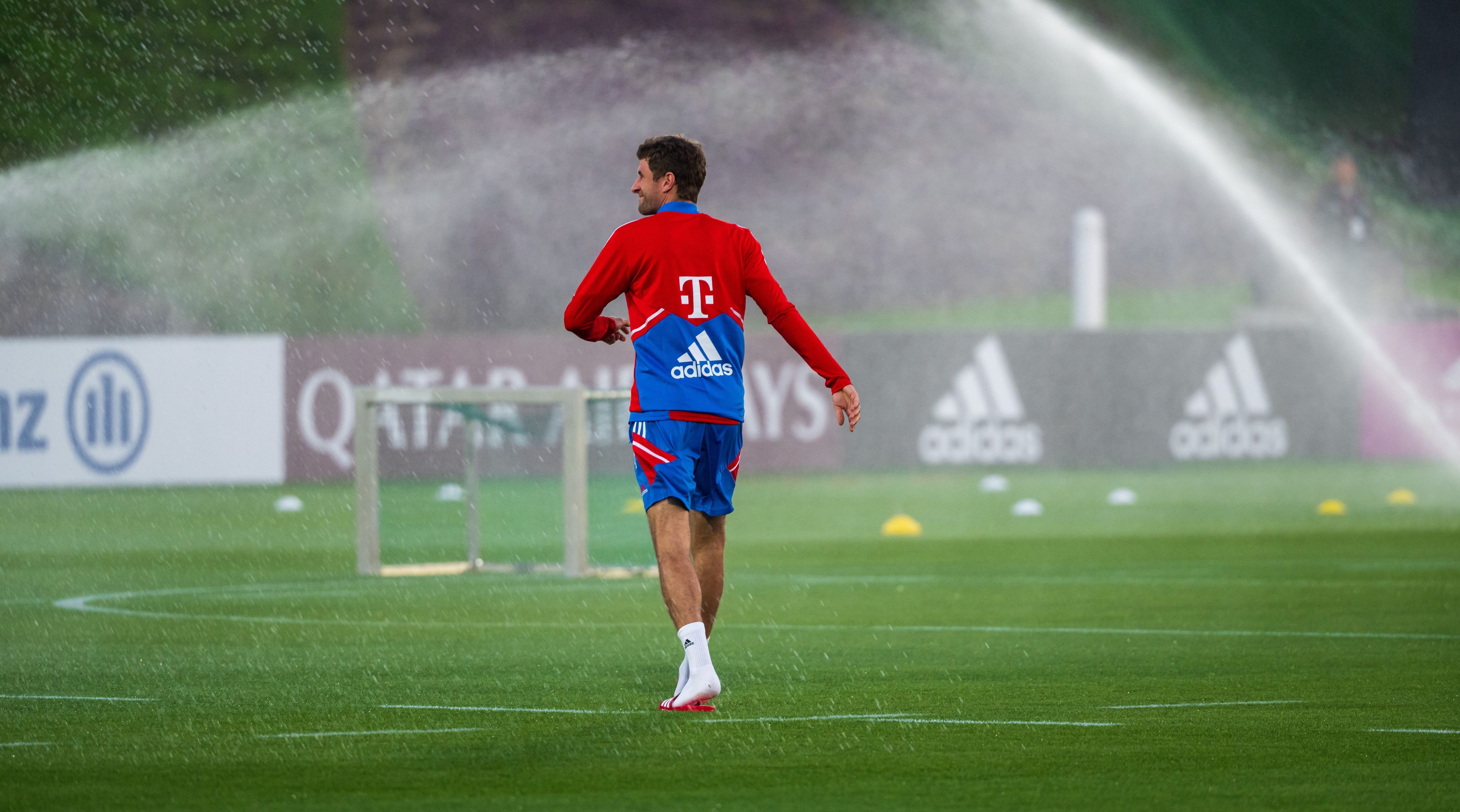 Thomas Müller im Trainingslager des FC Bayern München in Doha (Katar).