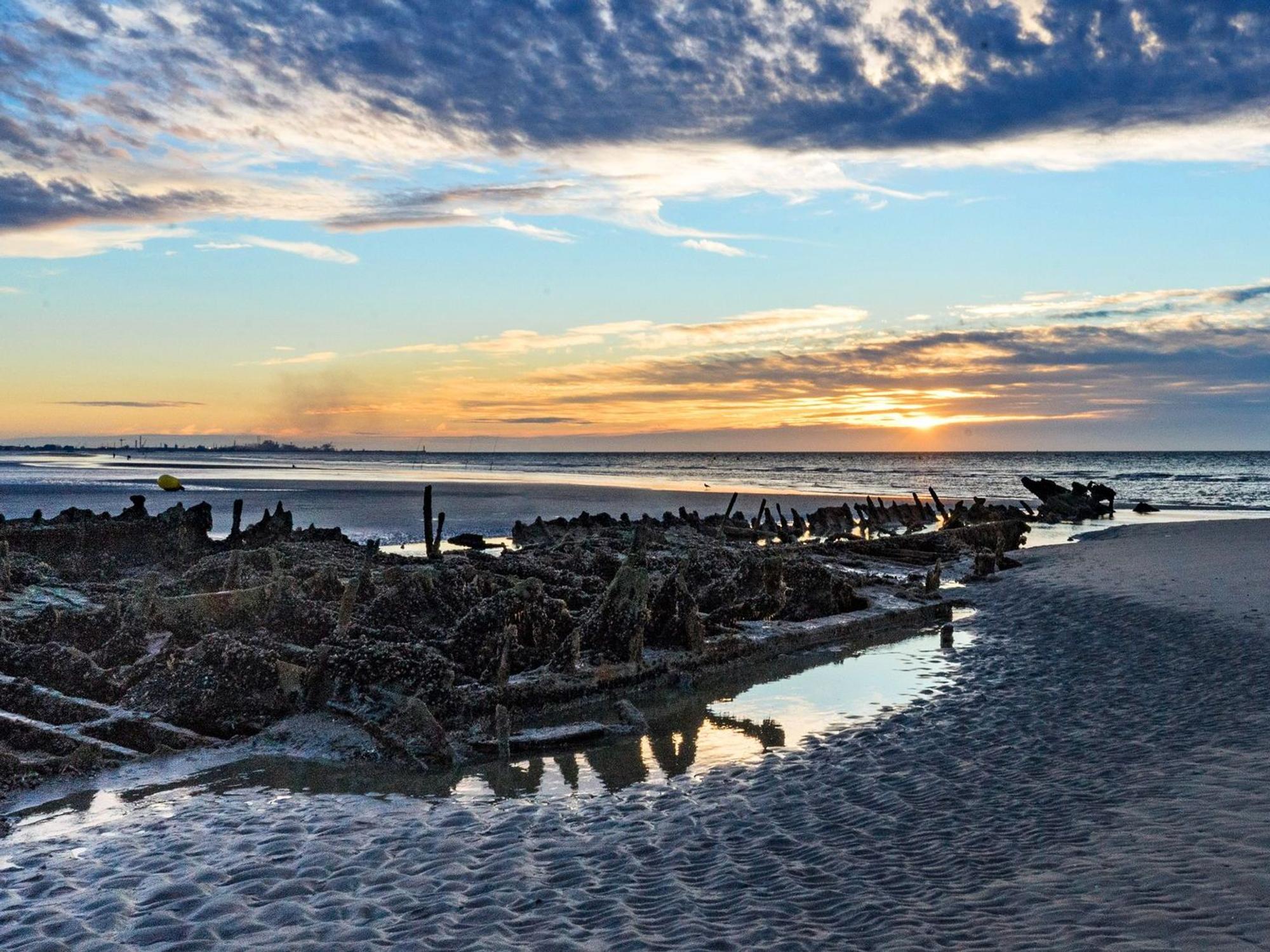 Strand in Dünkirchen, Frankreich.