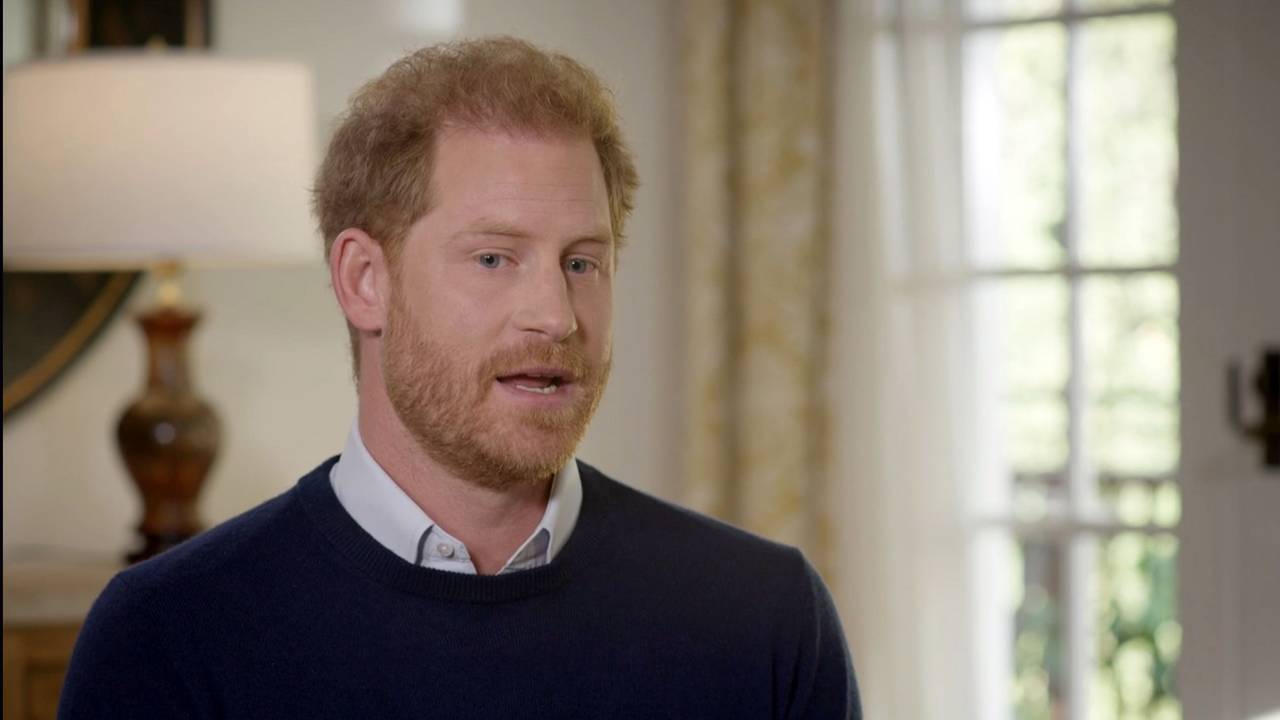 Dieses undatierte von ITV zur Verfügung gestellte Videostandbild zeigt den britischen Prinzen Harry während eines Interviews von ITV für die Sendung „Harry: Das Interview“.
