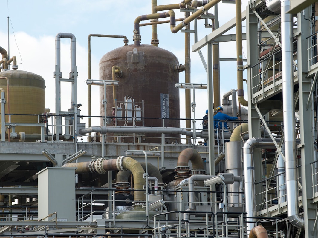 Ein Chemiewerk in Sachsen-Anhalt.