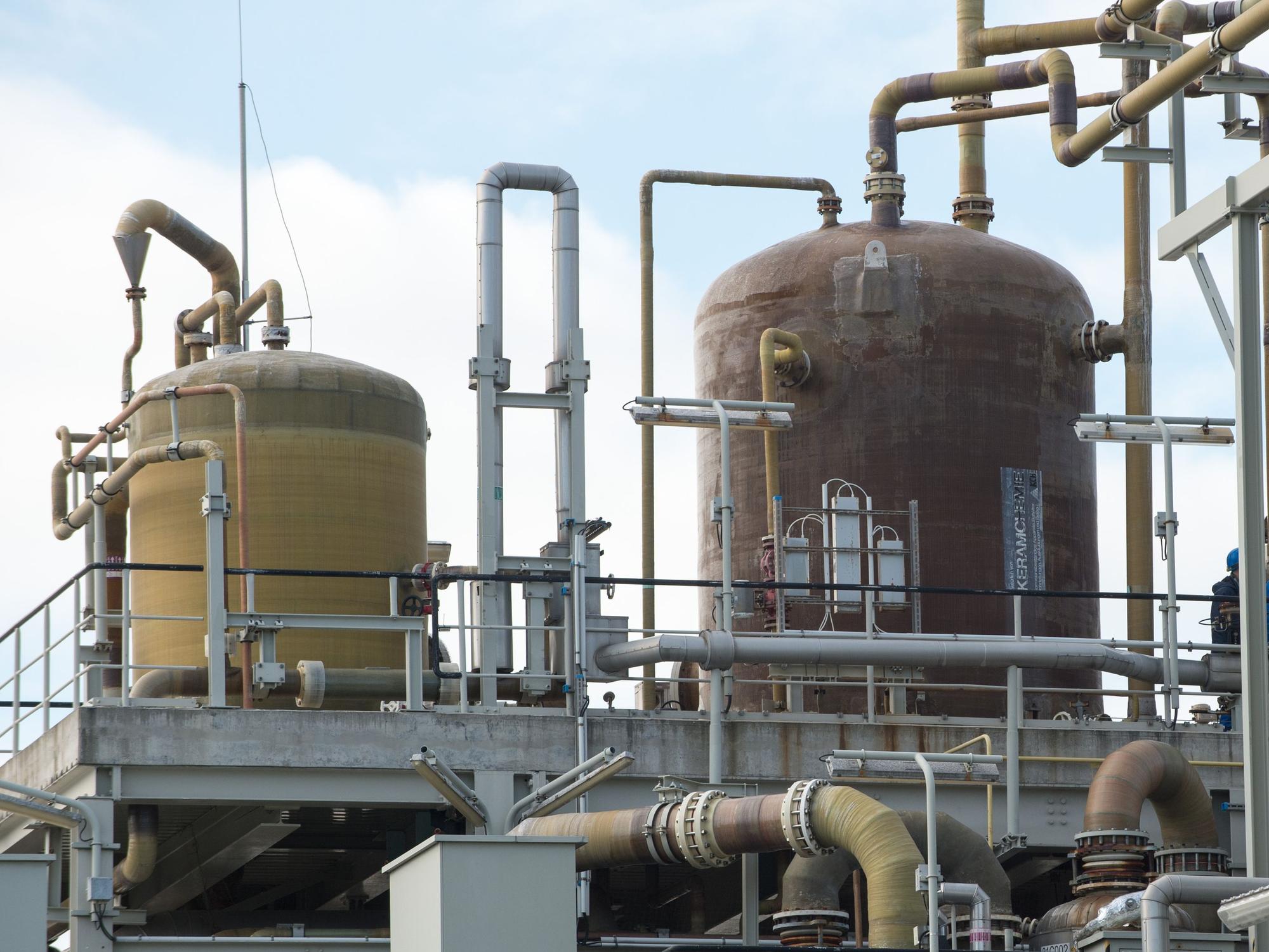 Ein Chemiewerk in Sachsen-Anhalt.