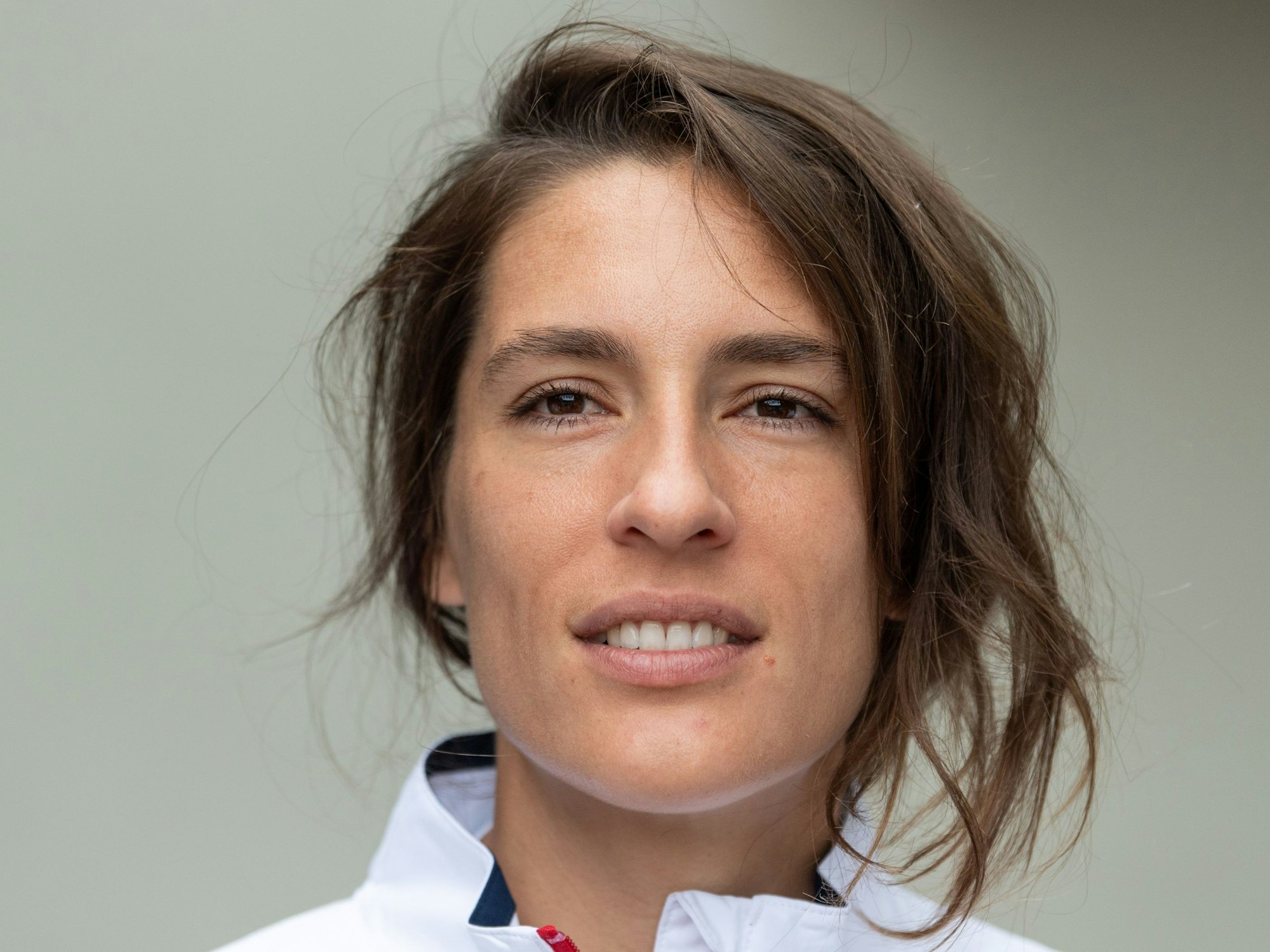 Die ehemalige Tennisspielerin Andrea Petkovic auf der Tennisanlage des TC Blau-Weiß Dresden-Blasewitz.