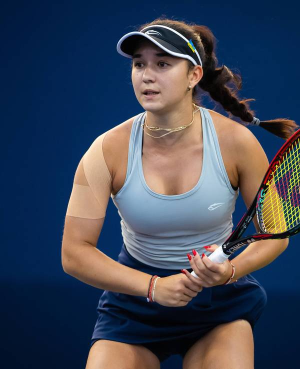 Die deutsche Tennis-Spielerin Eva Lys am 26. August 2022 in der Qualifikations-Runde für die US Open.