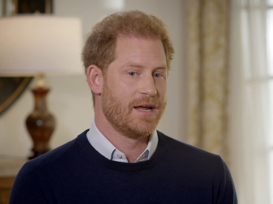 Dieses undatierte von ITV zur Verfügung gestellte Videostandbild zeigt den britischen Prinzen Harry während eines Interviews von ITV für die Sendung «Harry: Das Interview». +++ dpa-Bildfunk +++