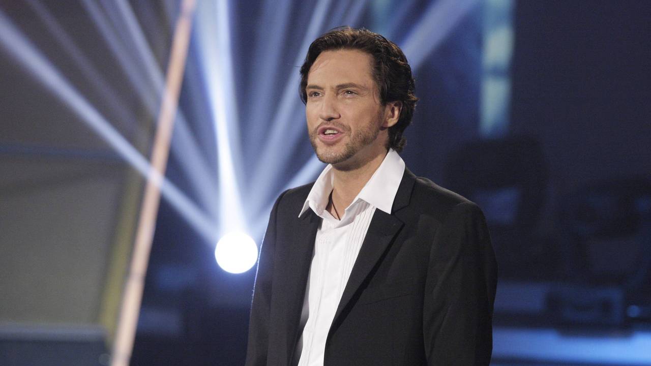 Sänger Matthias Carras (GER) während der Generalprobe zur MDR-Fernsehshow „Musik für Sie“ in Dessau.