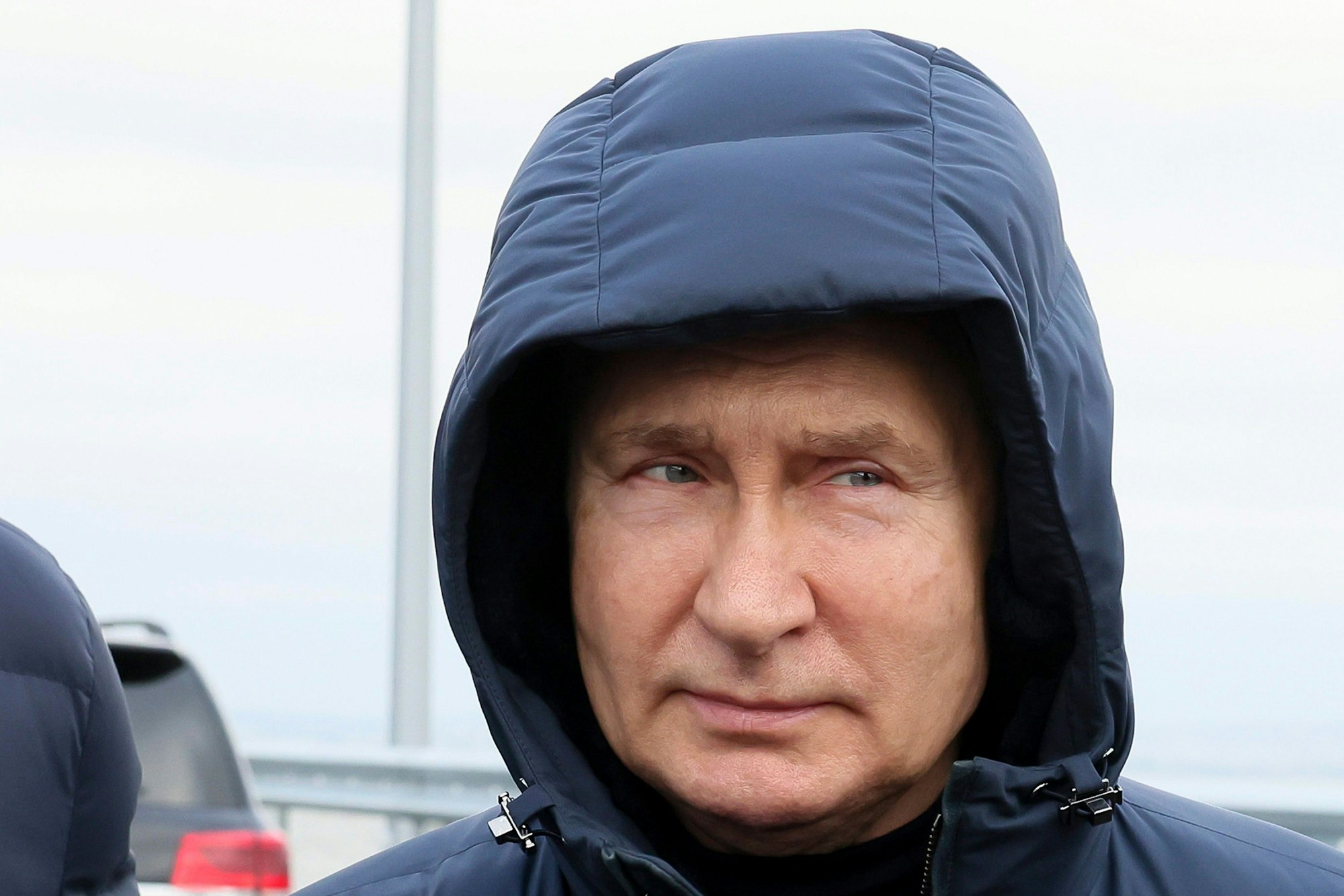 FILE - Russian President Vladimir Putin visits the Crimean Bridge connecting Russian mainland and Crimean peninsula over the Kerch Strait, which was damaged by a truck bomb attack in October, after restoration works, not far from Kerch, Crimea, Monday, Dec. 5, 2022. In Russia, there is a growing sense of desperation among hard-liners about what they see as President Vladimir Putin's hesitancy and lack of a clear strategy. (Mikhail Metzel, Sputnik, Kremlin Pool Photo via AP, File)