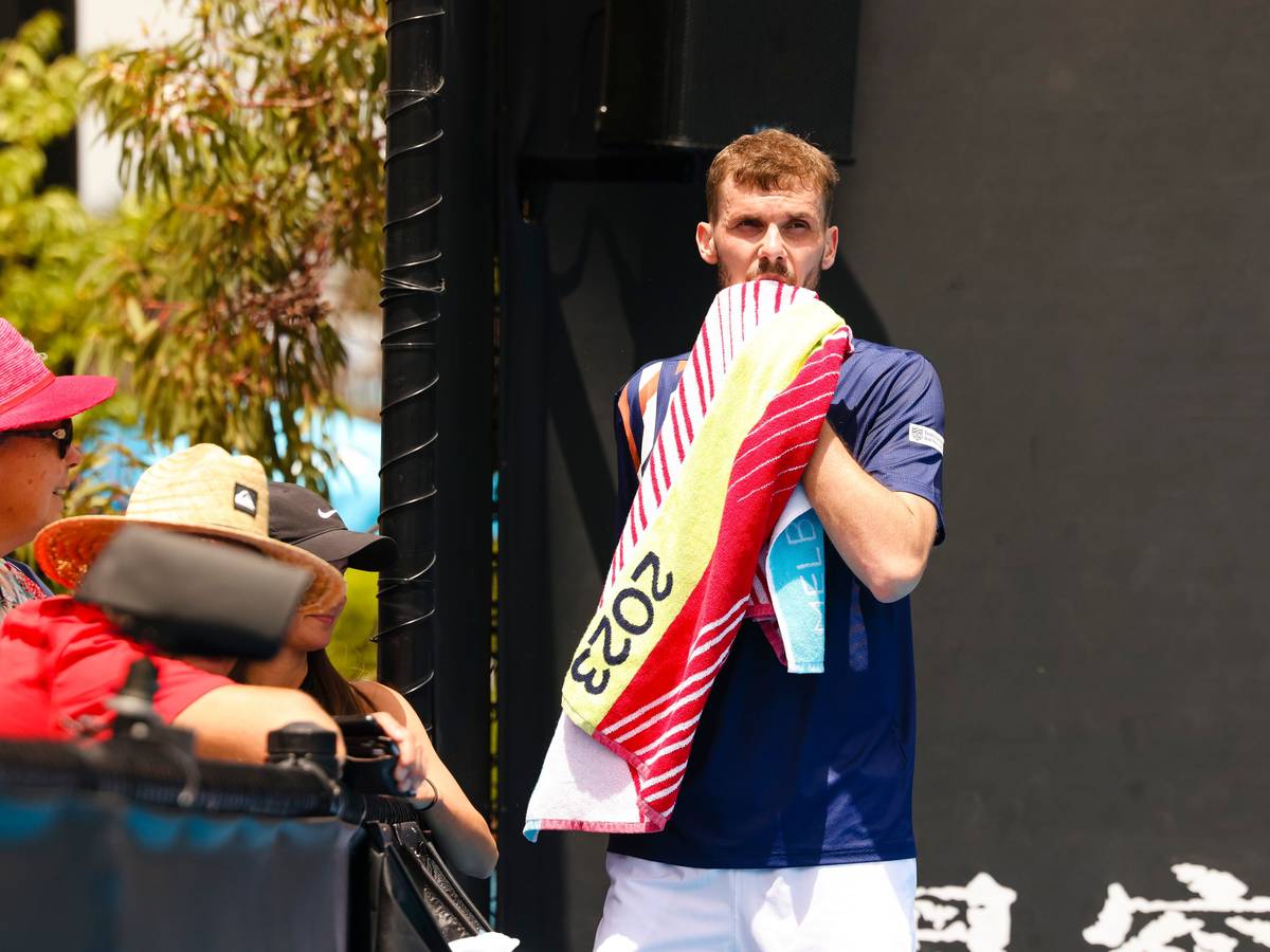 Oscar Otte ist in Aktion bei den Australien Open.