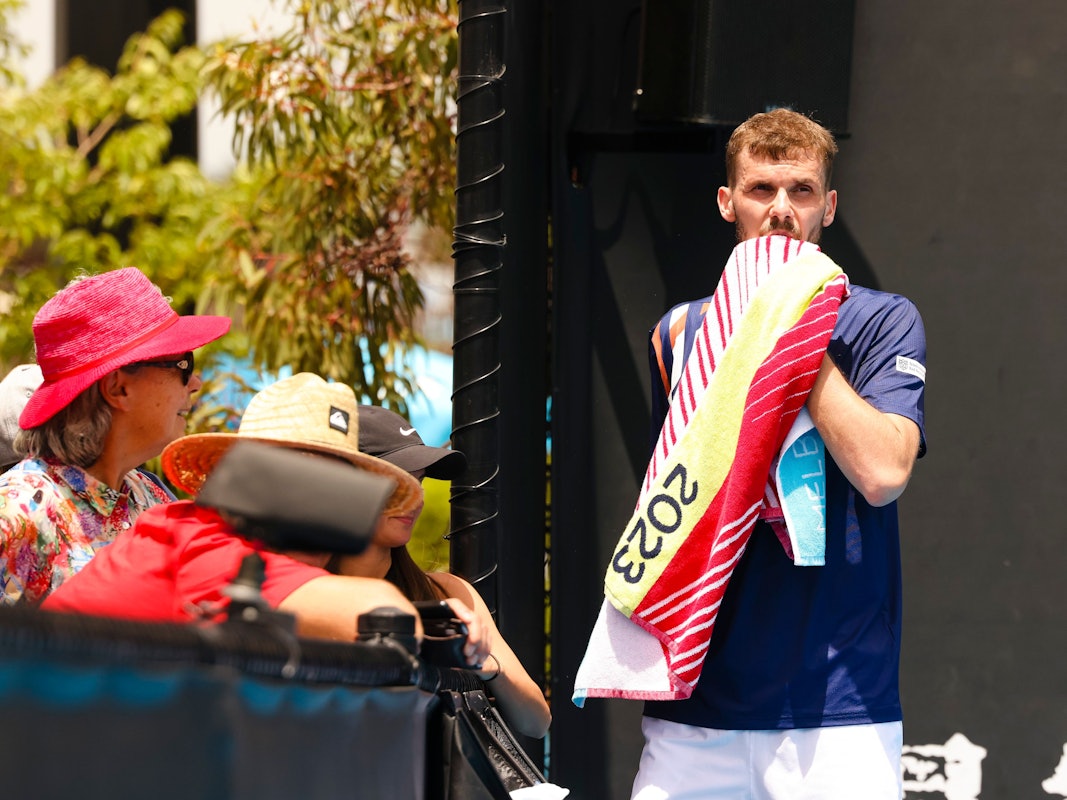 Oscar Otte ist in Aktion bei den Australien Open.
