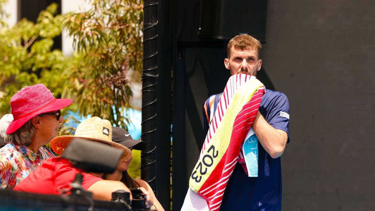 Oscar Otte ist in Aktion bei den Australien Open.