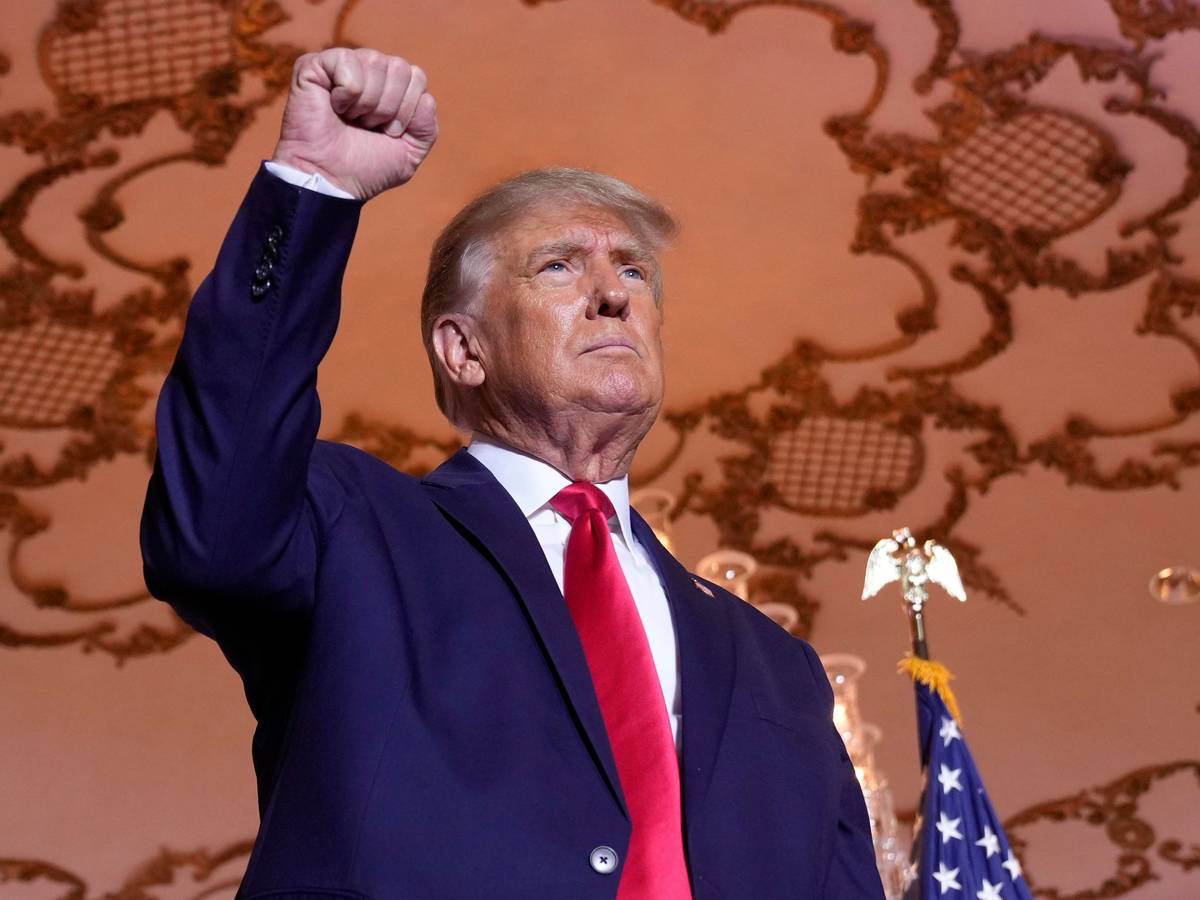Donald Trump am 15. November 2022 nach der Verkündung über eine weitere Präsidentenkandidatur.