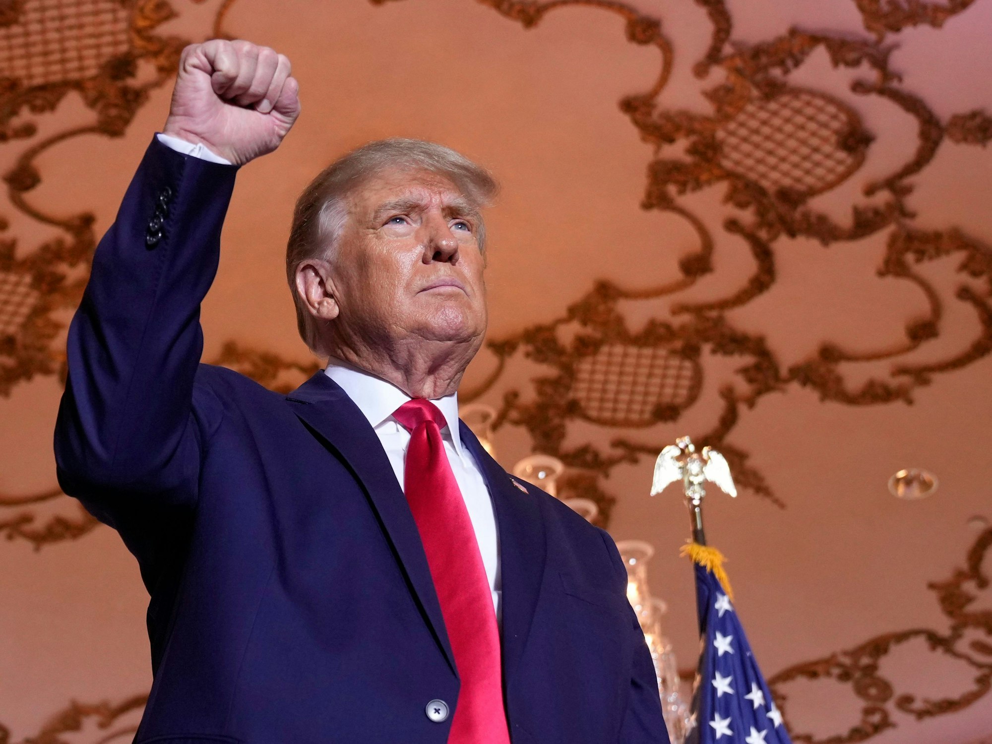 Donald Trump am 15. November 2022 nach der Verkündung über eine weitere Präsidentenkandidatur.