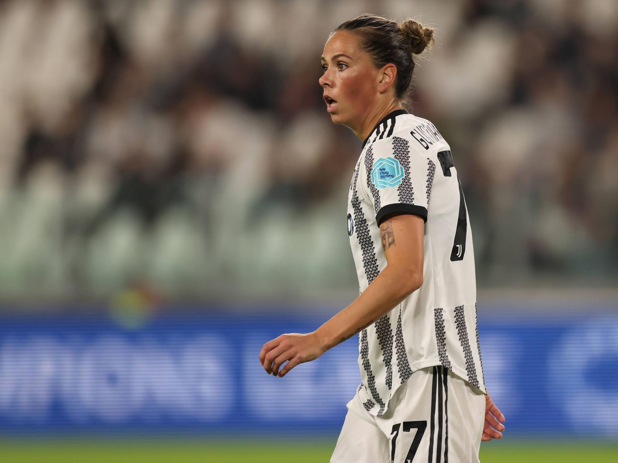 Sara Bjork Gunnarsdottir im Trikot von Juventus Turin.