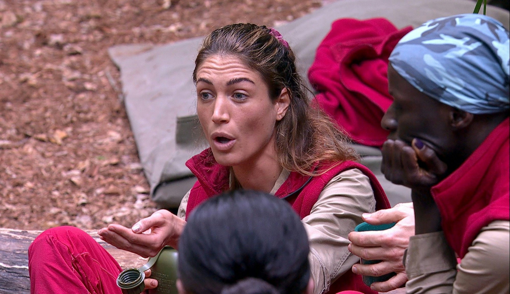 Tag 6 im Camp. Tessa Bergmeier und Cecilia geraten am Lagerfeuer aneinander, weil Tessa erneut darüber klagt, wie sehr sie wegen der Taro-Knolle vom letzten Food-Drop gelitten habe.Die Verwendung des sendungsbezogenen Materials ist nur mit dem Hinweis und Verlinkung auf RTL+ gestattet.